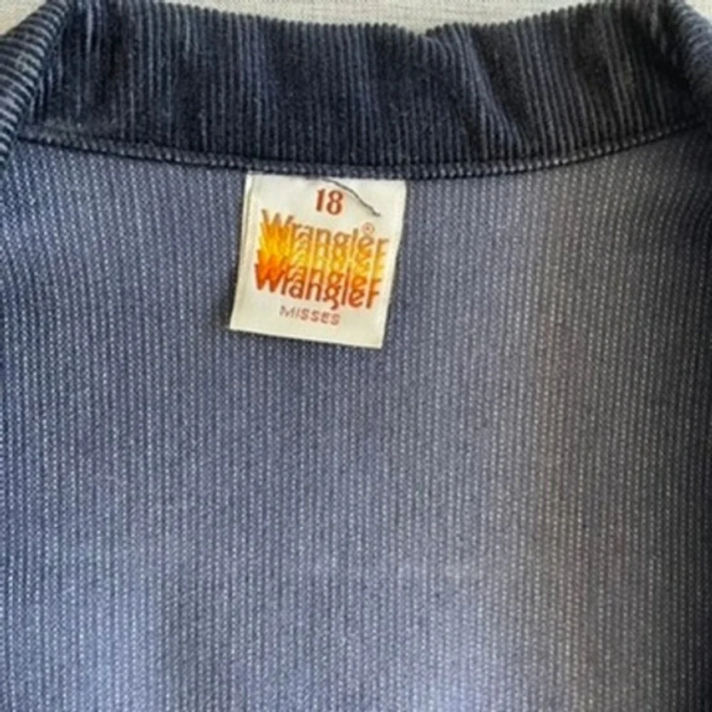 Vintage Wrangler Misses Blazer Size 18 Womens Corduroy Brown Buttons - Picture 5 of 12